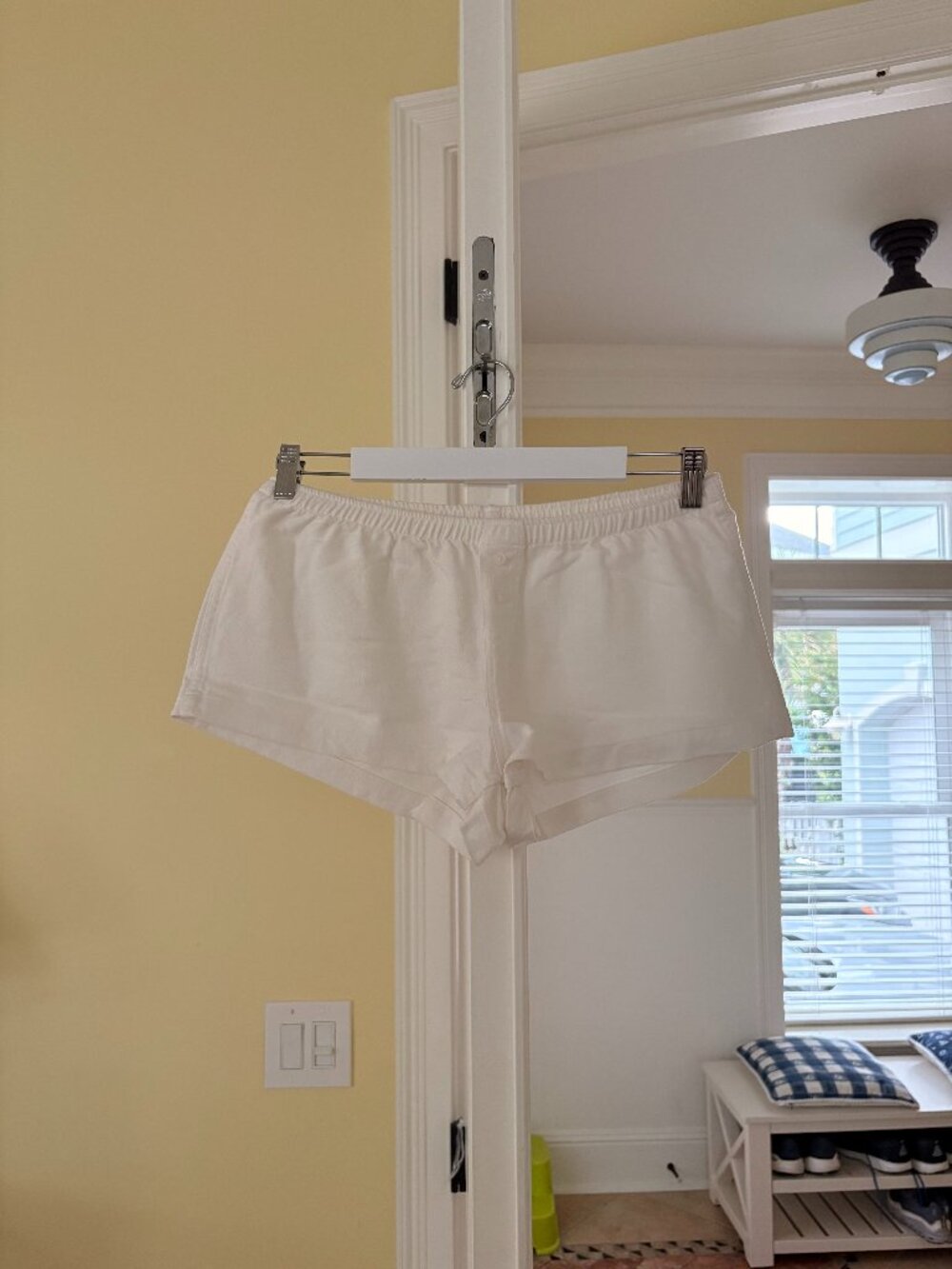 brandy melville white boxer shorts